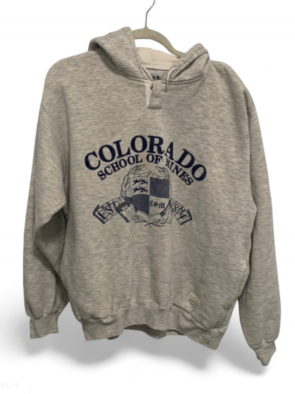 Vintage Colorado School of Mines Gray Hooded Sweatshirt